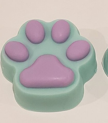 soap shaped like an animal paw